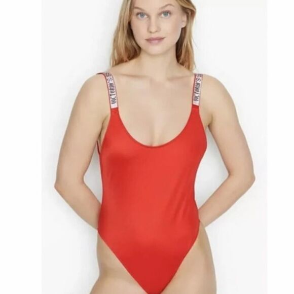 VICTORIA’S SECRET Shine Strap Rhinestone Vardia One-piece Swim Medium - Picture 1 of 7